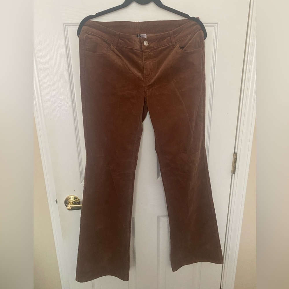 NWT Divided Brown Corduroy Flare Pants